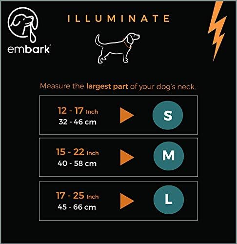 Embark Illuminate Reflective Dog Collar-Köpek Tasmanızı Geceleri Görünür ve Hafif Hale Getirmek için Yansıtıcı Malzemeden Üretilmiştir