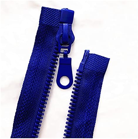 2-5 Parça, 5 Numara 25-70 cm Ayrılabilir Reçine Fermuar Açık Kilit Plastik Zip Dikiş Seti (Renk: Bordo, Boyutu: 50 cm)