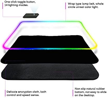 Fare altlığı Pembe Arka Plan Büyük RGB Oyun Mouse Pad LED Dizüstü Pembe Ped Oyun Bilgisayar Aksesuarları Klavye sümen 27. 6x11.