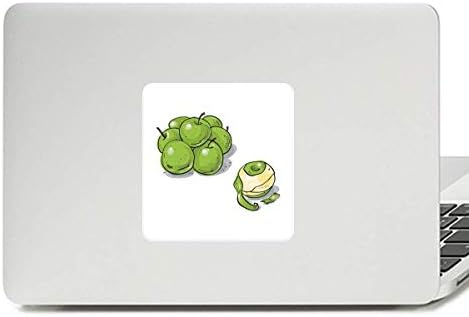 Yeşil elma Meyve İllüstrasyon Desen Çıkartması Vinil Cilt Laptop Sticker PC Dekorasyon