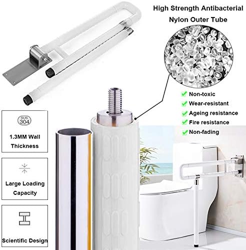 Katlanabilir Tuvalet Kapmak Bar 304 Paslanmaz Çelik Tıbbi emniyet duşu Küpeşte Anti Kayma banyo oturağı Destek Çubuğu Flip-Up