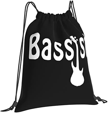 İpli sırt çantası bas gitar komik müzik grubu dize çanta Sackpack spor salonu alışveriş spor Yoga için