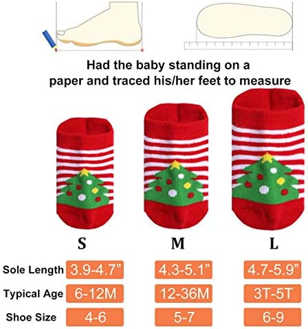 IMIVIO Toddler Çorap Kaymaz Bebek Çorap Sapları ile Erkek Kız Çocuklar için 6-12 Ay 12-36 Ay 3 T-5 T