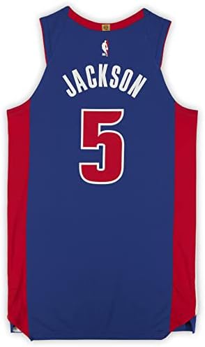 Frank Jackson Detroit Pistons Oyunu-5 Şubat 2021'de Phoenix Suns'a karşı 5 numaralı Mavi Formayı Kullandı-48 + 6 Beden-NBA Oyunu