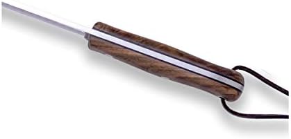 Joker av bıçağı CN113 Trampero, Ceviz Ahşap Saplı, Kahverengi Deri Kılıf, 3.94 inç Bıçak Sandvik Çelik 14c28n, aracı için Balıkçılık,