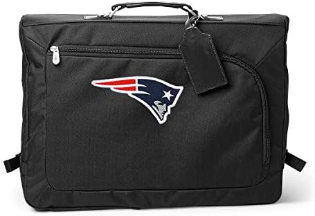 Denco New England Patriots Kimlik Etiketi Pencereli Hafif 18 inç Giysi Çantası-Hafta Sonu Kaçamakları, Düğünler, Seyahat ve iş