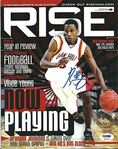 Brandon Jennings İmzalı RİSE Basketbol Dergisi PSA P31100-İmzalı NBA Dergileri