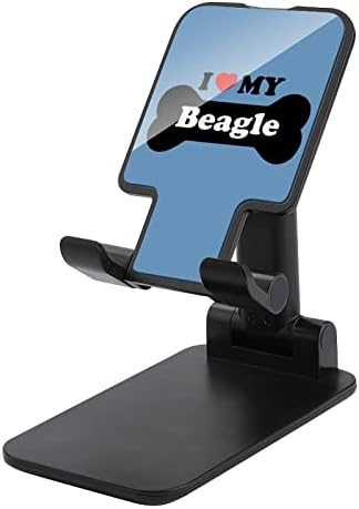 Ben Aşk Benim Beagle Ayarlanabilir Cep telefonu Standı Katlanabilir Taşınabilir Tablet Tutucu Ofis Seyahat Çiftlik Siyah Tarzı