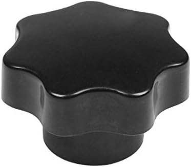 EuisdanAA M12 60mm Dia Thread Black Plastic Star Head Clamping Knob Grip(M12 60 mm de diámetro, rosca de plástico negro, cabeza