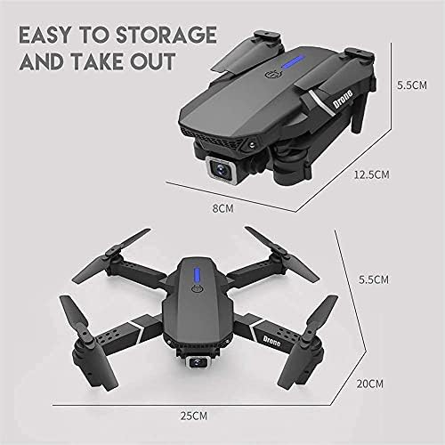 ZWHJK Drone GPS ile 4 K piksel çift kamera uzaktan kumandalı drone, 15 dakika uzun pil ömrü ile yan uçuş LED ışıkları başsız