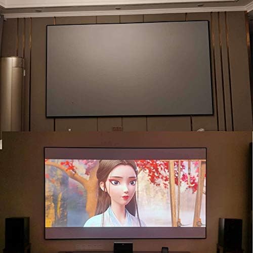 PDGJG ortam ışığı Reddetme Sabit Çerçeve projeksiyon ekranı 60 -100 Dar Sınır Siyah Kristal Anti-ışık projektör ekranı (Boyut: