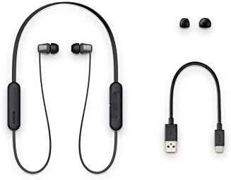 Sony Kablosuz Kulak İçi Kulaklık/Telefon Görüşmesi için Mikrofonlu Kulaklıklar, Siyah (WI-C310 / B)
