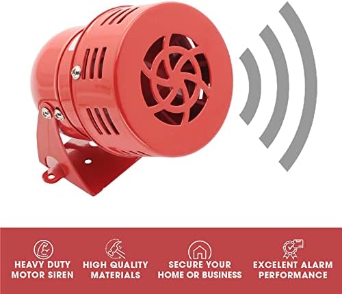 Shopcorp MS-190, 110 V Endüstriyel Motor Alarm Bell Horn Ses Buzzer Siren, Desibel Güvenlik (116 Desibel)