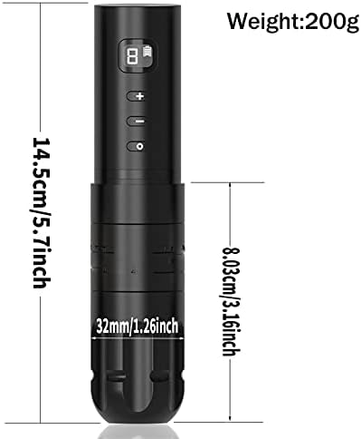 ZHU-CL Dövme Seti, Kablosuz Dövme Makinesi Kalem Fırçasız Motor Profesyonel Şarj Edilebilir Dövme Ekipmanları Dijital LED Ekran