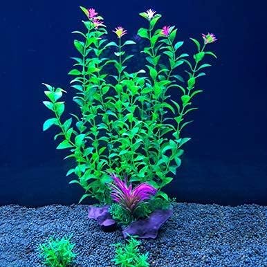 MİAİU Büyük Akvaryum Bitkileri Yapay Plastik, Balık Tankı Dekorasyon Bitkiler Süsler (Green519)