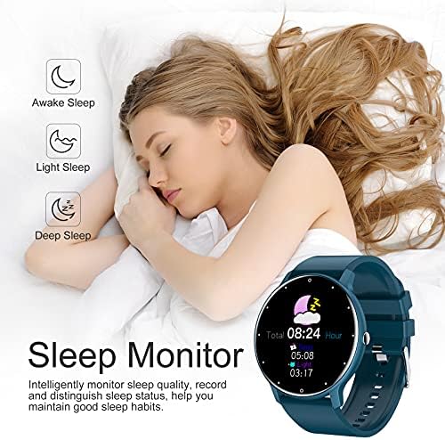 LIGE akıllı saat Erkekler için, 1.28 Dokunmatik Ekran IP67 Su Geçirmez spor ızci Mesaj Bildirimleri ile Saatler Kalp Hızı Uyku