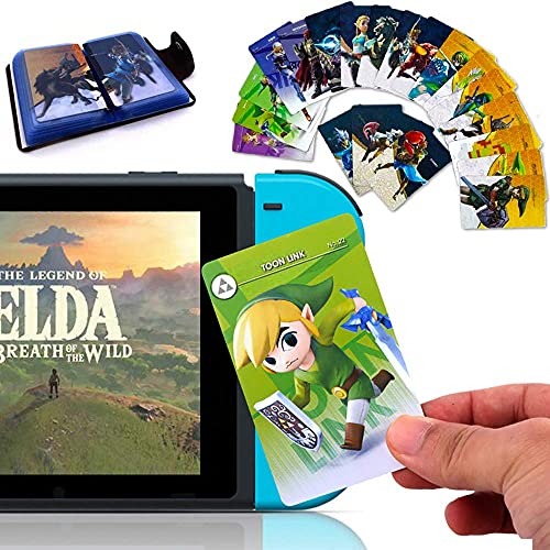 24 Pcs NFC Etiketleri Oyun Kartları için Zelda Nefes Vahşi ile Uyumlu Anahtarı / Anahtarı Lite / Wii U ile Kılıf