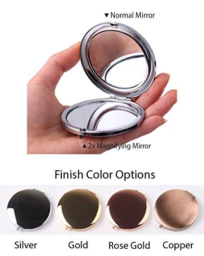 Kişiselleştirilmiş Güzellik Makyaj Kompakt Aynalar Adınız Metin Alıntı Kalp ve Kırmızı Dudak Nedime SPA Hediye