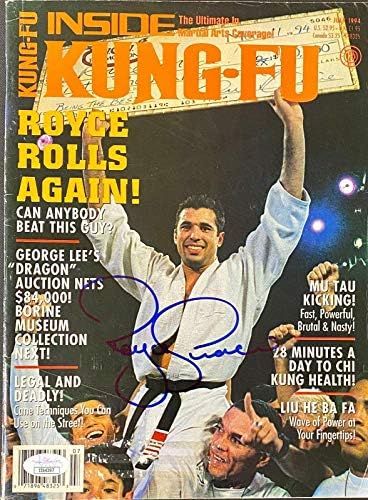 Royce Gracie İmzalı İmzalı MMA Kung Fu Dergisi JSA Otantik 18 İmzalı UFC Dergileri