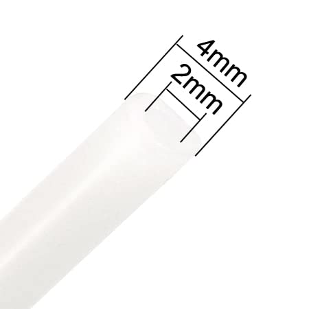 uxcell 2mm x 4mm Kremsi-Beyaz Silikon Tüp DIY Hortum Boru 10 Metre Uzun