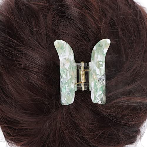Saç Pençe, dekoratif Saç Aksesuarları Yuvarlak Kenar Saç Kelepçeleri Şeffaf Asetat Kurulu için Saç Şekillendirici(Mist Yeşim