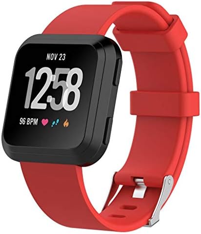Fitbit Versa ıçin yedek Silikon Toz Dayanıklı Aksesuarları Tutuşunu Pin Spor Band Smartwatch Şeftali Büyük