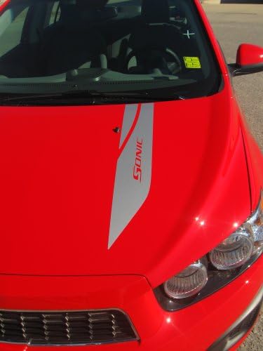 MoProAuto Pro Tasarım Serisi Süpürme: 2012- Chevy Sonic Hood ve Üst Kapı Paneli Vücut Hattı Vinil Grafik Çıkartması Stripes