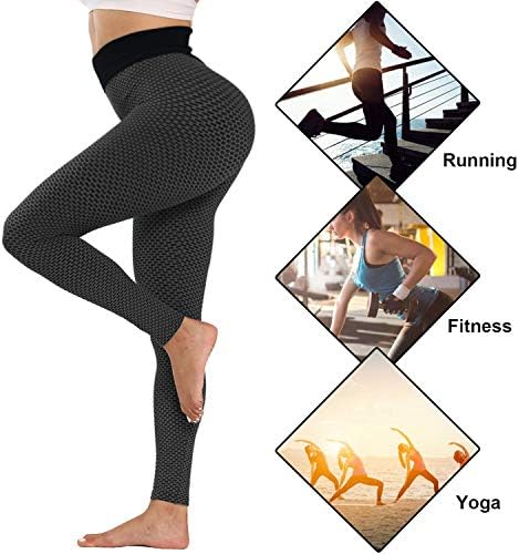 SZKANİ Bayan Dantelli Popo Kaldırma Yüksek Belli Yoga Pantolon Karın Kontrol Egzersiz Tayt Dokulu Tayt