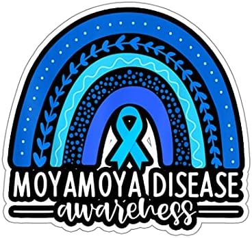 Moyamoya Farkındalık Sticker Mavi Gökkuşağı Boho Moyamoya Hastalığı Sticker-Komik Sticker Dizüstü, Walldecor