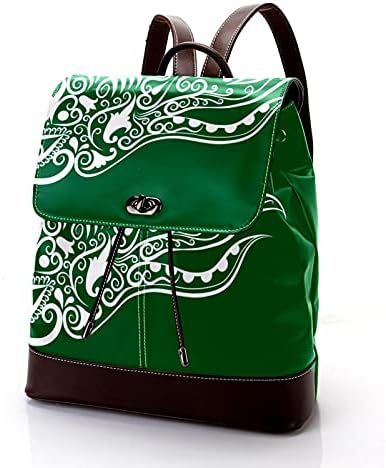 Moda büyük sırt çantası çanta Leatherr çanta okul seyahat yürüyüş alışveriş iş denizanası yeşil için