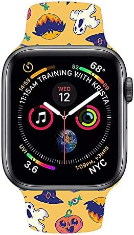 BONICI akıllı saat Bandı ıçin Apple Izle 38mm 40mm 42mm 44mm, Cadılar Bayramı Tema Hayalet Kabak Cadı İskelet Kafatası Spor Yumuşak