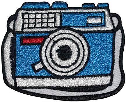 Kamera Mavi Renkli Logo İşlemeli Demir on Patch Giysi vb için Rozet Aplike dikmek