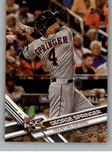 2017 Topps Güncelleme Anma Günü Camo US9 George Springer SER/25 Houston Astros Resmi MLB Beyzbol Ticaret Kartı Ham (NM veya
