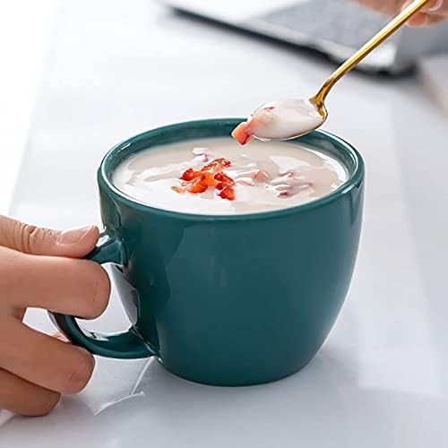 CXJAY Kahve Kupalar Set - 3 Paketi Mat Renk Seramik kahve kupalar,Kaşık Olmadan Yenilik ısıya dayanıklı kupa kahve çay ve kakao