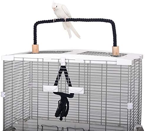 QBLEEV Kuş Kafesi Halat Standları Conure Papağan Tünemiş Salıncak Oyuncaklar Oyun Seti Kuş Kafesi Oyun Alanı Oyun Salonu Aksesuarları