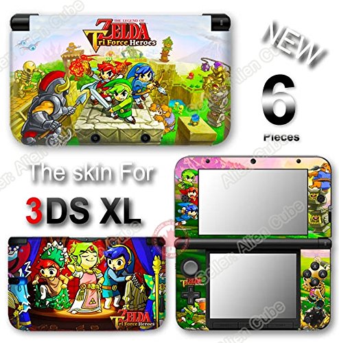 Zelda Tri Kuvvet Kahramanlar Cilt Sticker Kapak için Orijinal Nintendo 3DS XL