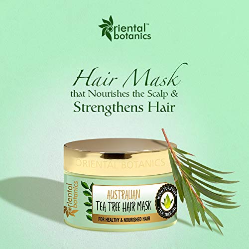 Oriental Botanics Sağlıklı ve Besleyici Saçlar için Avustralya Çay Ağacı Saç Maskesi-No SLS / Sülfat, Paraben, 200ml