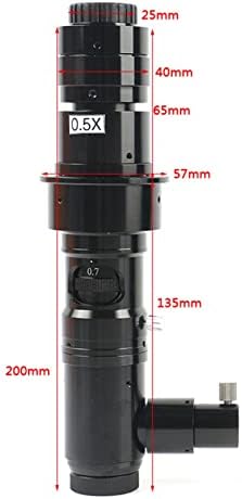 L-SHISM 180 / 300x C Dağı Optik Lens CCD CMOS Endüstriyel Optik mikroskop kamera Koaksiyel ışık (Renk: Siyah, Boyutu: 300X)