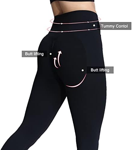 Aoxjox kadın Ezme Popo Kaldırma Dikişsiz Tayt Ganimet Yüksek Belli Egzersiz Yoga Pantolon
