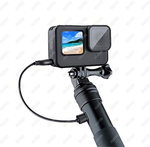 ABS Pil Kapı için GoPro Hero10 Hero9 Çıkarılabilir pil kapağı + Lens kapatma başlığı için GoPro Hero 10 9 Siyah Eylem Kamera