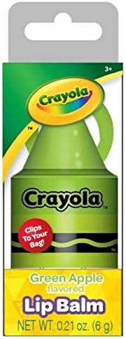 Resmi Lisanslı Crayon Dudak Balsamı Çorap Doldurma Klipsi, Net Ağırlık 0.21 Oz (Yeşil Elma)