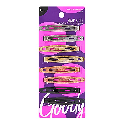Goody Metal Kontur Saç Ek Klipleri-8 Sayım, Çeşitli Renkler-Sadece Yerine Oturtun-Tüm Saç Tipleri için uygundur-Kadınlar ve Kızlar