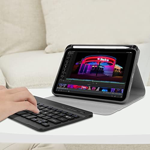 XİWMİX iPad Mini 6th Nesil 8.3 İnç 2021 Klavye Kılıf-Ayrılabilir kablosuz bluetooth Klavye İnce Deri Akıllı Kapak ile kalemlik