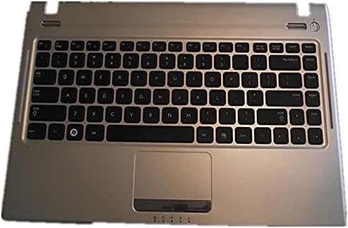 Laptop Üst Kılıf Kapak C Kabuk & Klavye & Touchpad Samsung NP-Q430 Q460 Gümüş ABD İngilizce Düzeni