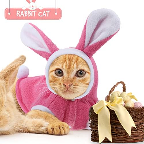 Kedi Kıyafetler 2 Parça Sevgililer Paskalya Köpek Kedi Tavşan Kostüm Tavşan Kıyafeti için Kedi Köpek Hoodie ile Kulaklar için