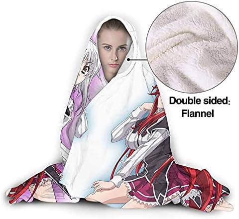 Anime Kapşonlu Battaniye 3D Baskı Giyilebilir Battaniye Pelerin Şal Sıcak Polar Yorgan Yetişkinler ve Çocuklar için Uygun80 X60