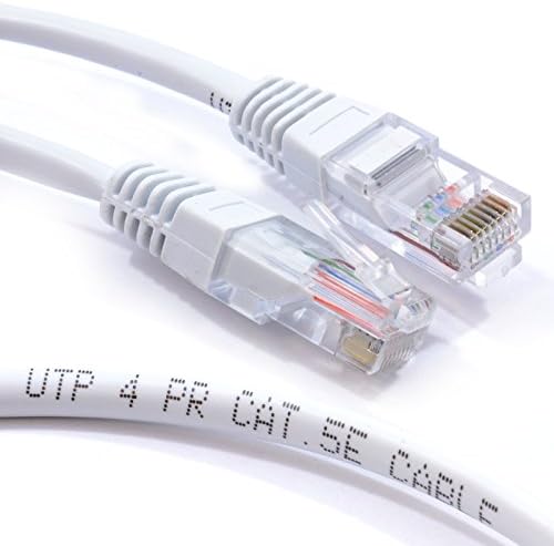 kenable Beyaz Ağ Ethernet RJ45 Cat5E-CCA UTP Yama 26AWG Kablo Kurşun 1 m (~3 feet)