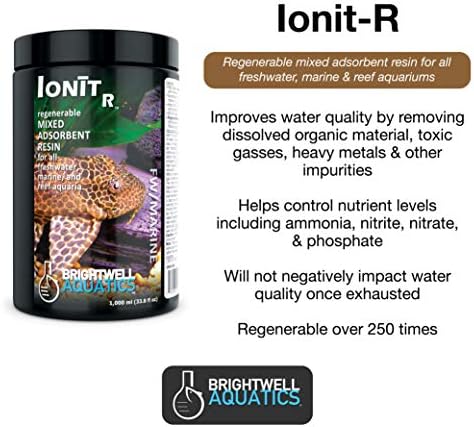 Brightwell Aquatics IonitR - Tatlı Su ve Deniz Resiflerindeki Safsızlıkları Gidermek için Rejenere Edilebilir Adsorban Reçine