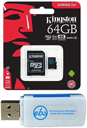 Kingston 64 GB SDXC Mikro Tuval Git! Hafıza Kartı ve Adaptör, GoPro Hero 7 Siyah, Gümüş, Hero7 Beyaz Kamera (SDCG2/64GB) Paketi