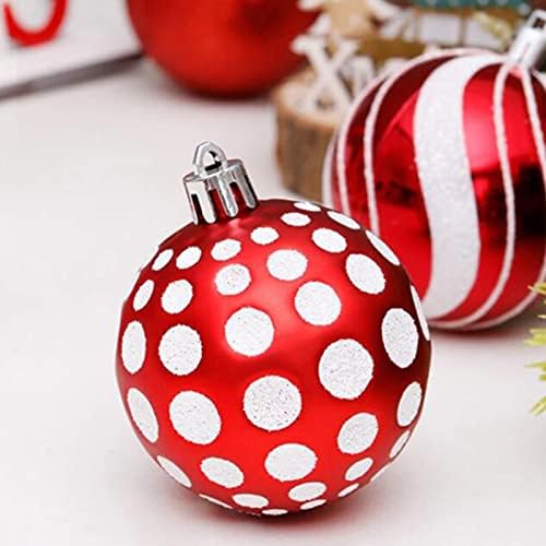 HXHN 30 Adet 6 cm Noel Ağacı Topu Renkli Noel Ağacı Dekorasyon Süsler Noel Topları Süsler<br>Noel Ağacı Süsleri (Renk: A)